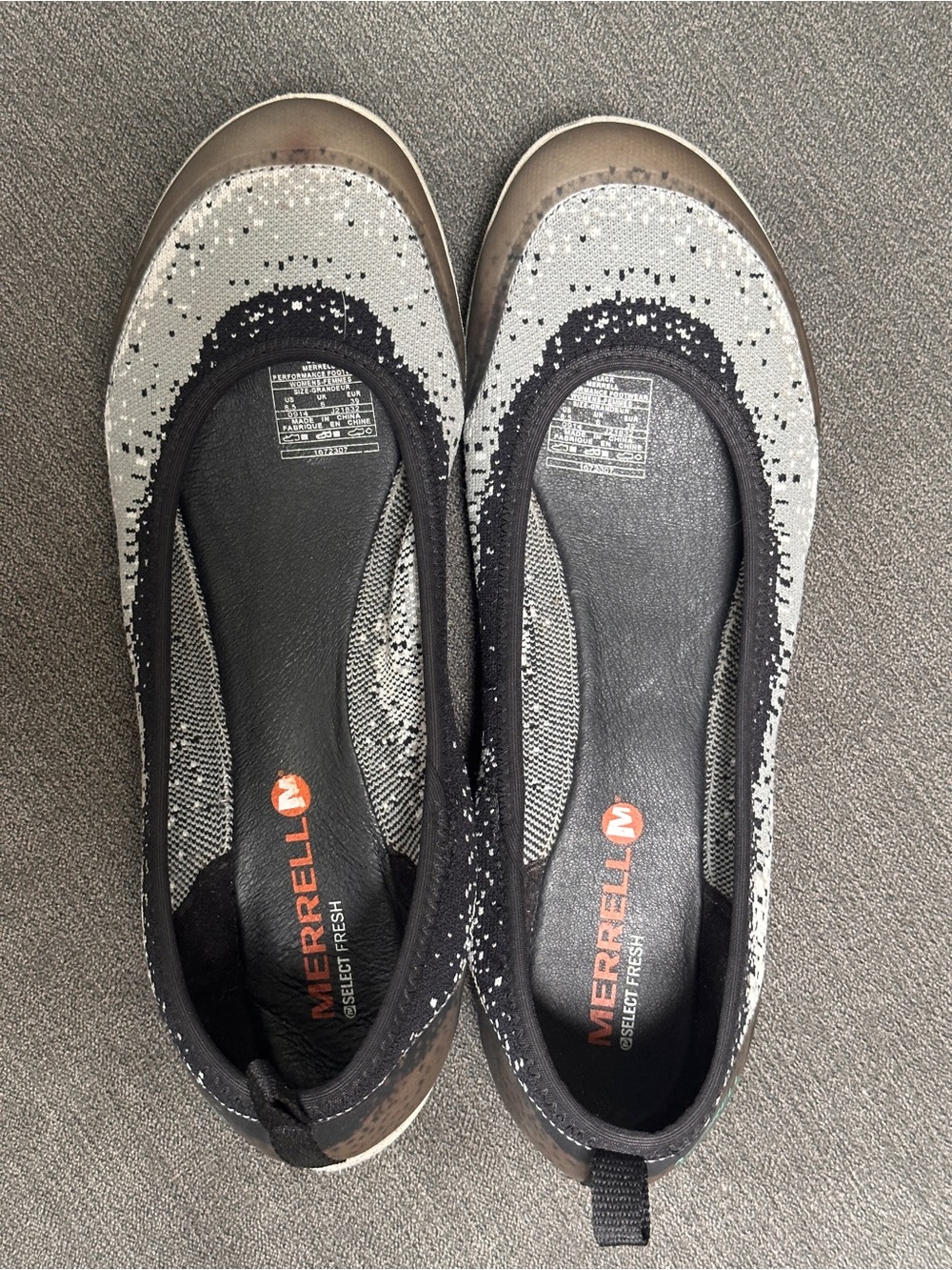 Merrell Mimix Women's Gray Knit Slip-On Ballet Flats